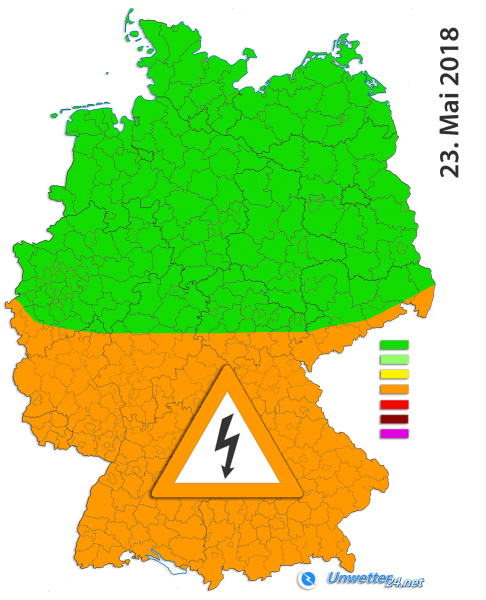 Kräftige Gewitter am 23. Mai 2018