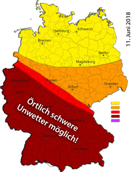 Schwere Unwetter am 11. Juni 2018