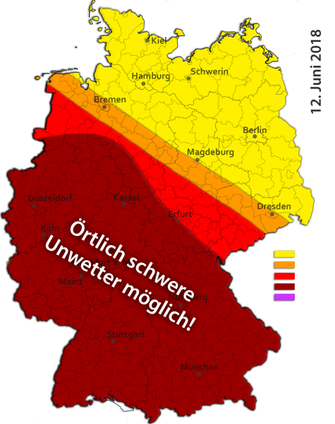 Schwere Unwetter am 12. Juni 2018