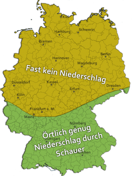 Trockenheit Anfang und Mitte Juli 2018