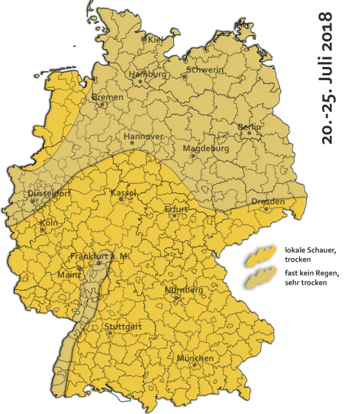 Trockenheit Ende Juli 2018