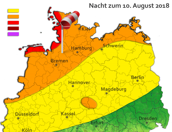 Sturm am 10. August 2018