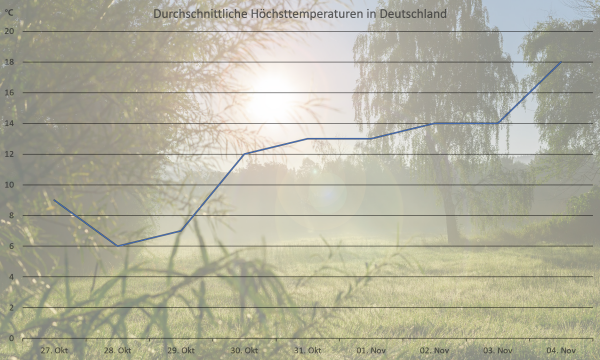 Temperaturverlauf Ende Oktober und Anfang November 2018