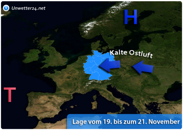 Kalter Ostwind Mitte November 2018