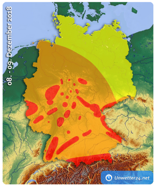 Sturm am 08. und 09. Dezember 2018