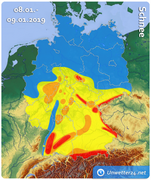 08. bis 09. Januar 2019 Schnee