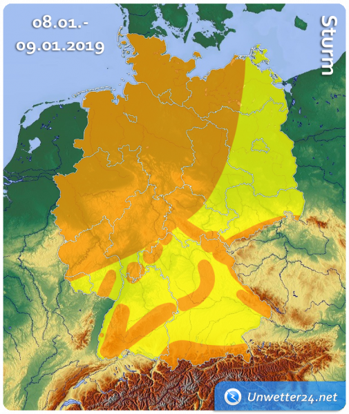 08. bis 09. Januar 2019 Sturm