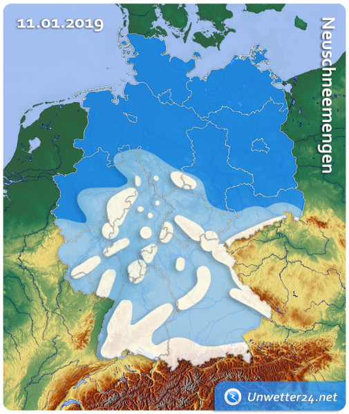 Neuschnee am 11. Januar 2019