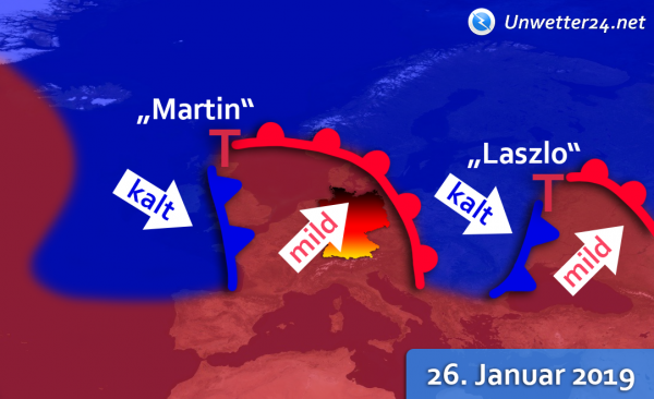 Wetterlage am 26. Januar 2019