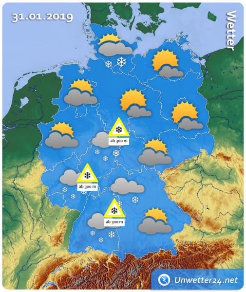 Wetter am 31. Januar 2019