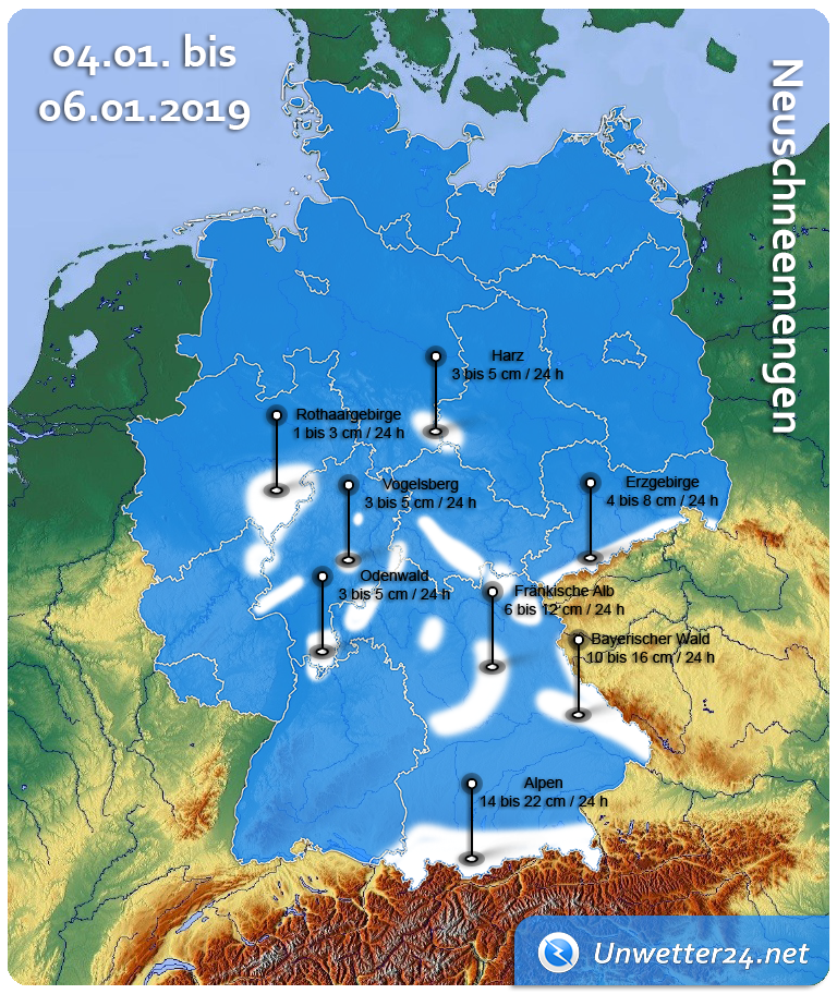 Neuschnee Anfang Januar 2019