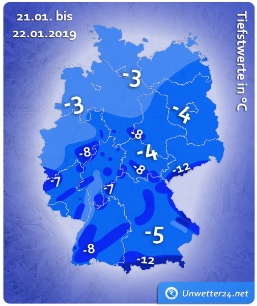 Strenger Frost Ende Januar 2019