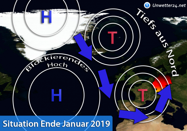 Wetterlage Ende Januar 2019