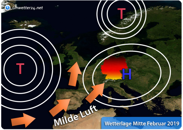 Milde Wetterlage Mitte Februar 2019