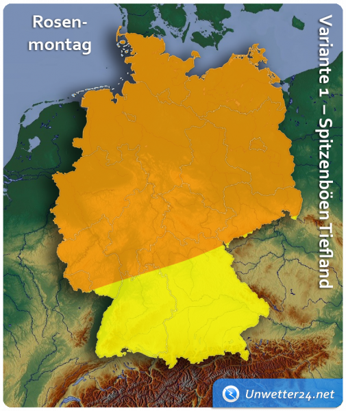 Sturm/Orkan Rosenmontag 2019 Variante 1