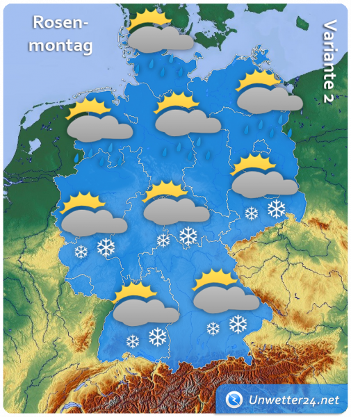 Wetter Rosenmontag 2019 Variante 2