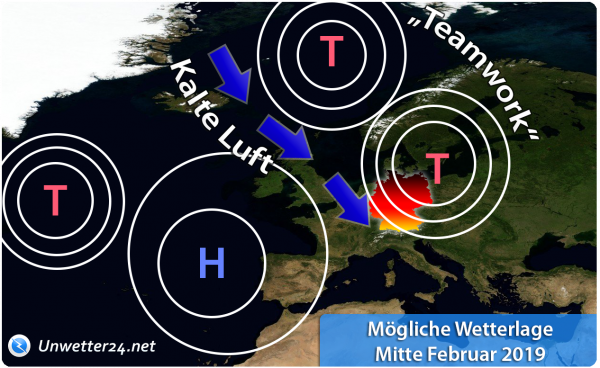 Mögliche Wetterlage Mitte Februar 2019