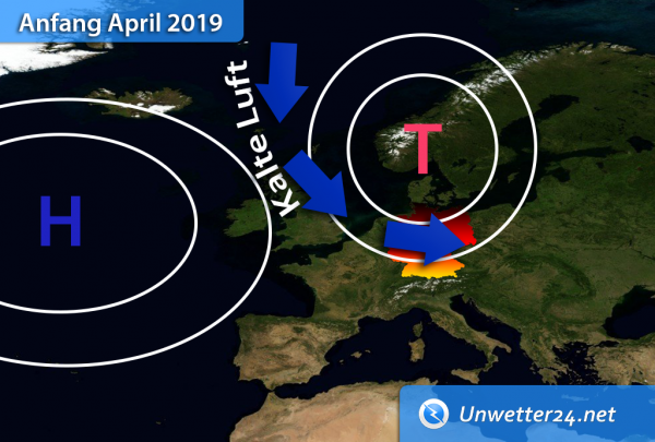 Kaltluft Anfang April 2019