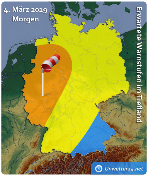 Sturm Bennet Rosenmontag 2019 Morgen