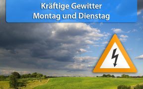 Kräftige Gewitter am 8. und 9. April 2019