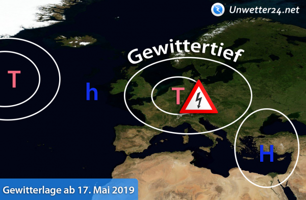 Gewitterlage ab 17. Mai 2019