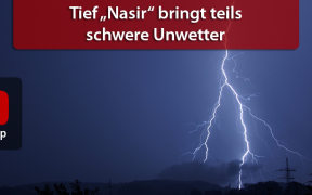 schwere Unwetter Tief "Nasir" 2019