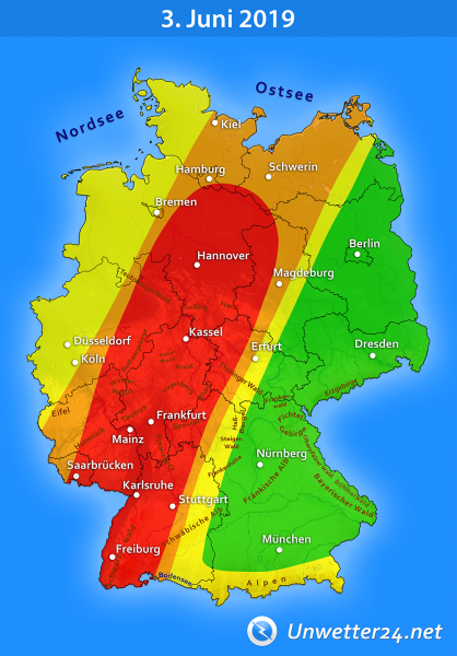 Unwetter am 3. Juni 2019