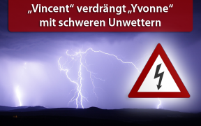 Tief "Vincent" bringt ab 26. Juli 2019 schwere Unwetter