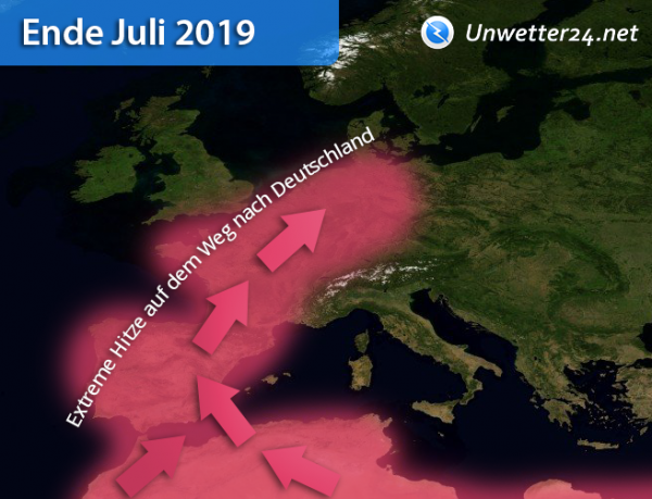 Extreme Hitze Ende Juli 2019