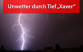 Unwetter durch Tief Xavier am 6. August 2019