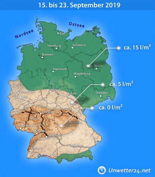 Trockenheit Mitte und Ende September 2019