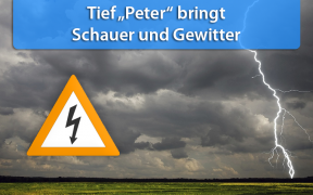 Tief Peter bringt am 9. Oktober 2019 Schauer und Gewitter