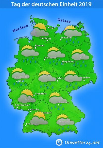 Wetter Tag der deutschen Einheit 2019