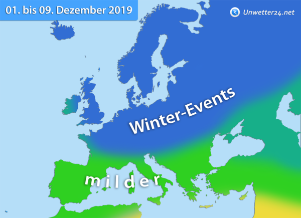 Klimatrend 1. bis 10. Dezember 2019