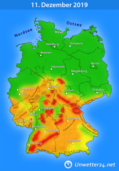 Gefrierender Regen am 11. Dezember 2019