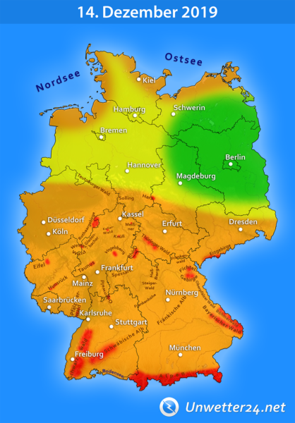 Sturm Veiko am 14. Dezember 2019