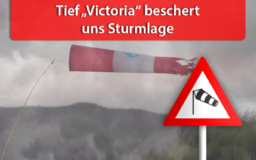 Sturm durch Tief Victoria am 16. Februar 2020