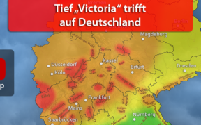 Sturm durch Tief Victoria am 16. Februar 2020