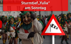 Sturmtief "Yulia" am Fastnachtssonntag