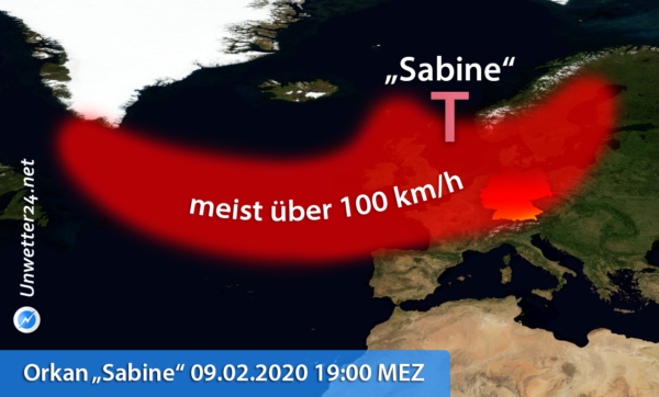 Orkan Sabine 2020 Ausmaße