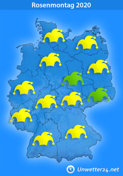 Wetter Rosenmontag 2020