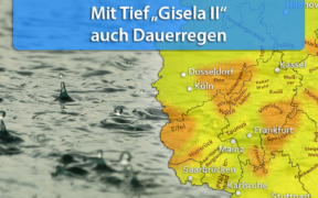 Tief Gisela II bringt Dauerregen