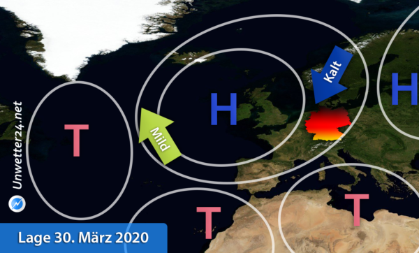 Kaltluft Ende März 2020