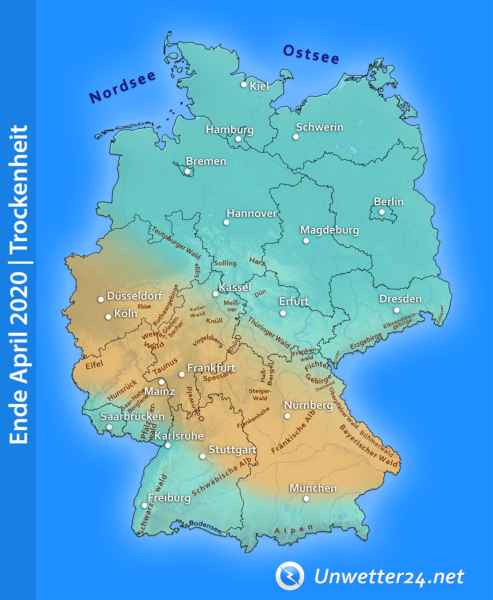 Trockenheit Ende April 2020