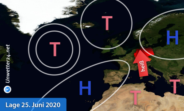 Extreme Hitzewelle Europa Ende Juni 2020