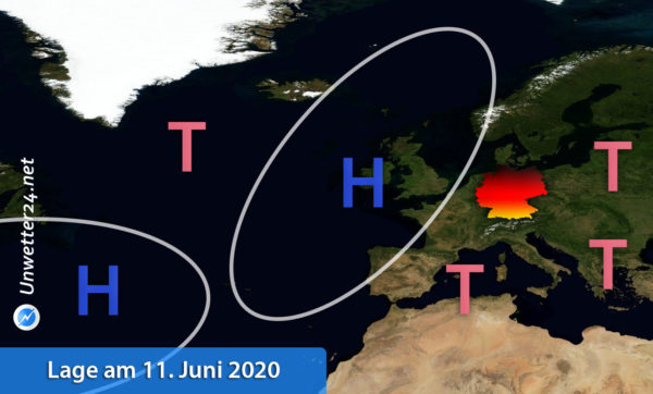 Gewittertiefs Europa 11. Juni 2020