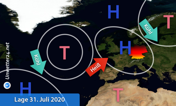 Hitze Europa Ende Juli 2020