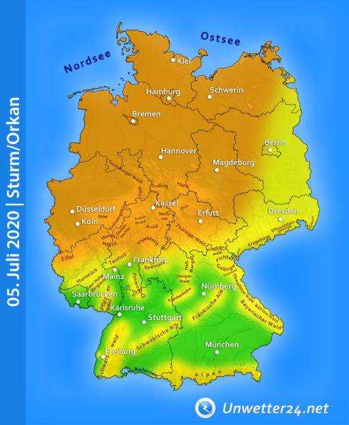 Sturmtief Verena 05. Juli 2020