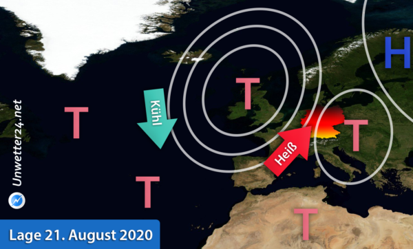 Extreme Hitze 20. und 21. August 2020
