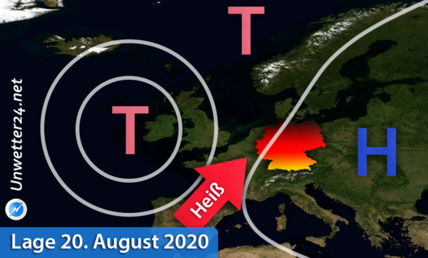 Extreme Hitze Ende August 2020